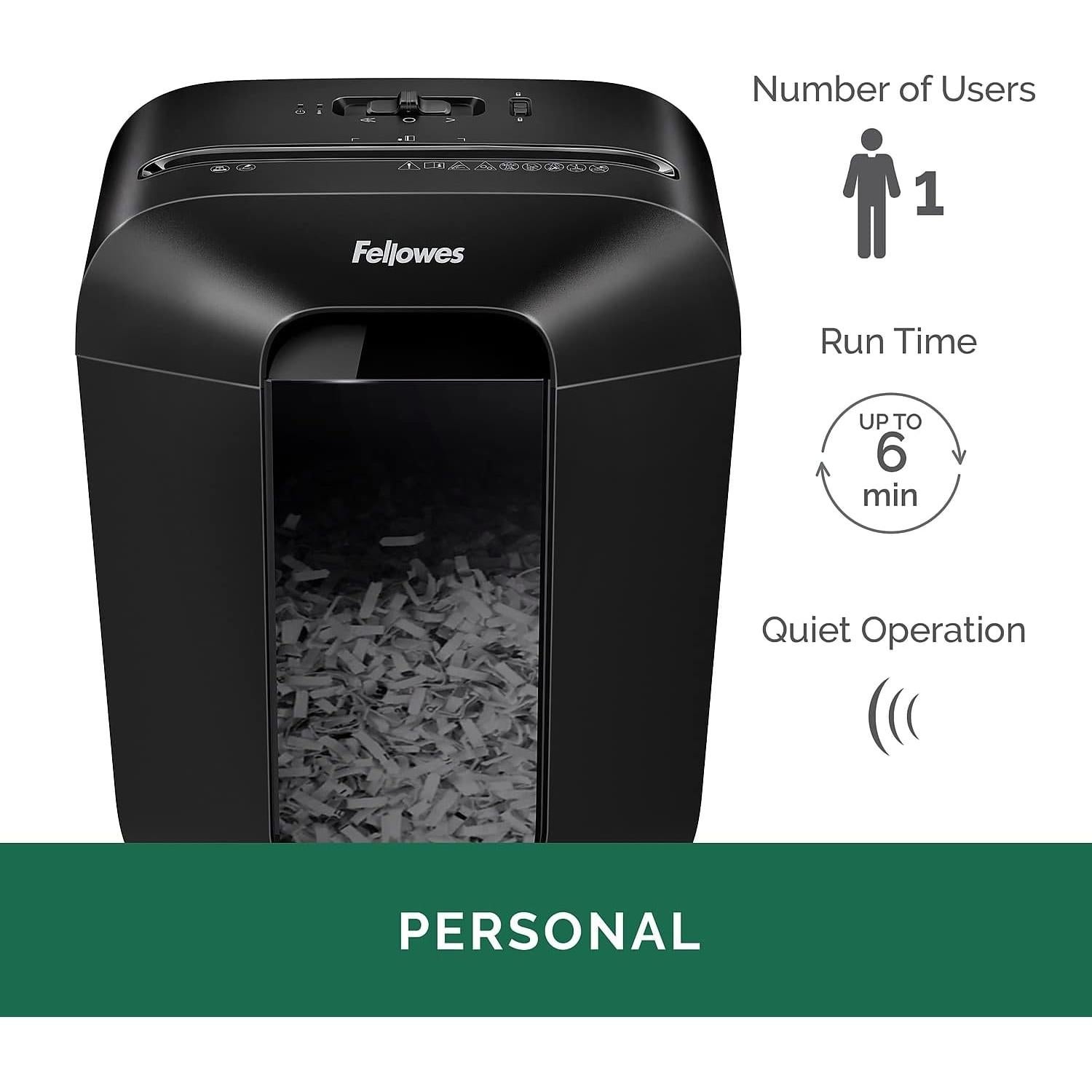 Trituradora de Papel Fellowes Powershred LX45 Corte Cruzado 8 Hojas