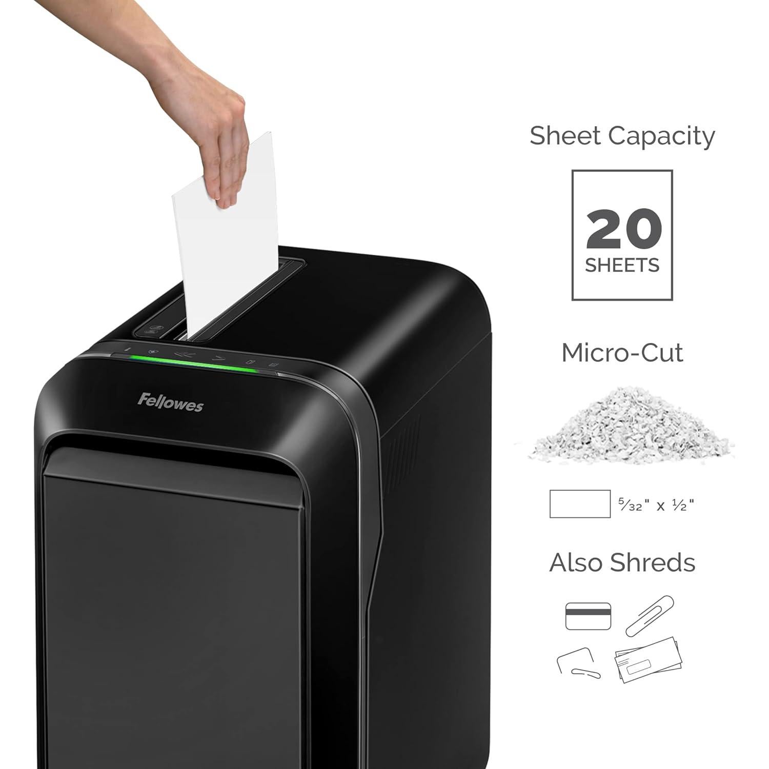 Trituradora de Papel Fellowes Powershred LX22M Micro-Corte 20 Hojas