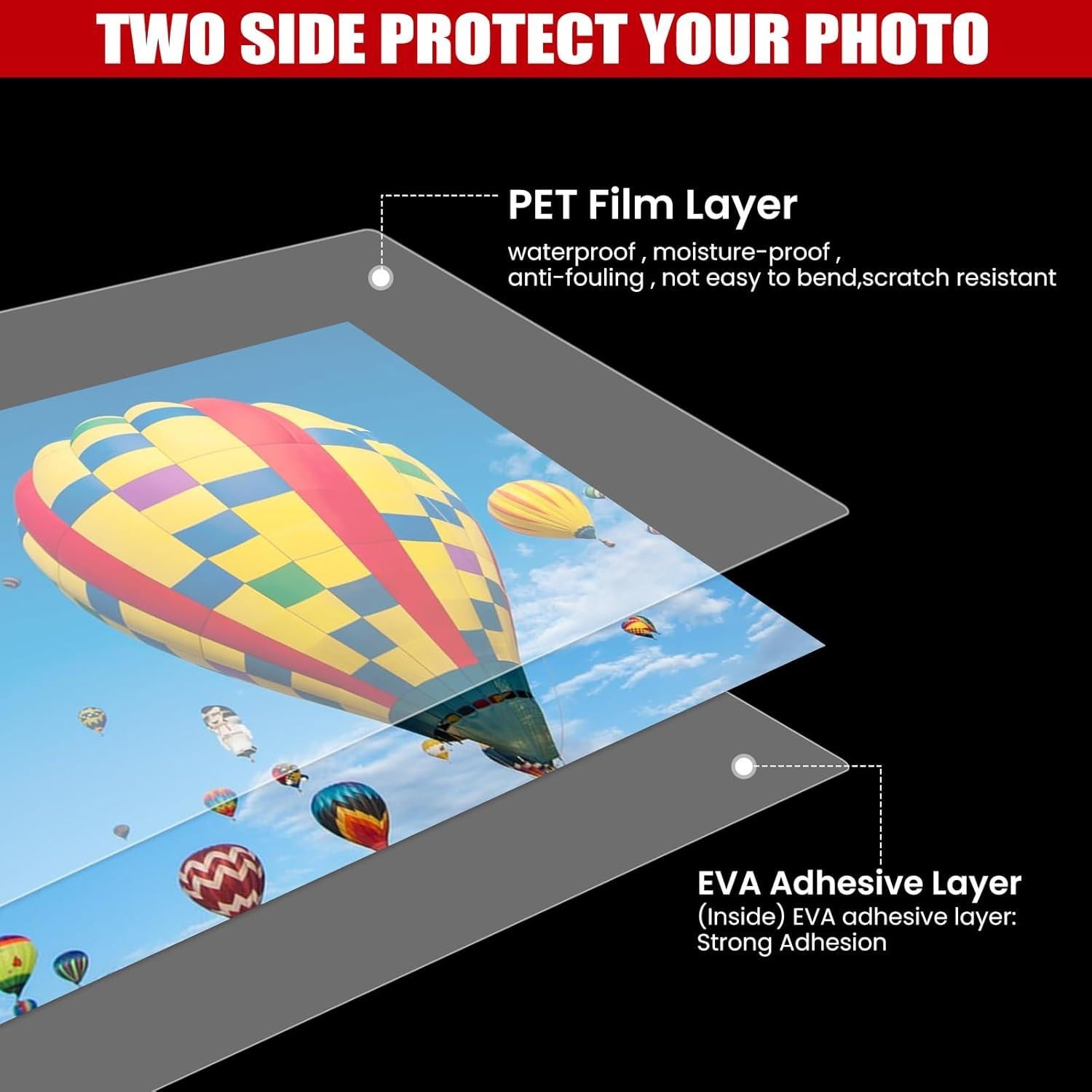 Hojas de Laminado CAREGY 300 Pack 5 Mil 22.86 x 29.21 cm