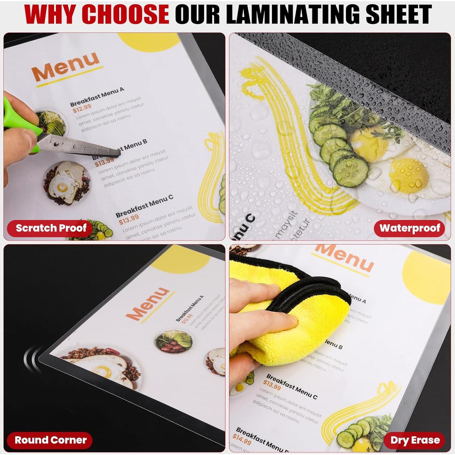 Hojas de Laminado CAREGY 300 Pack 5 Mil 22.86 x 29.21 cm