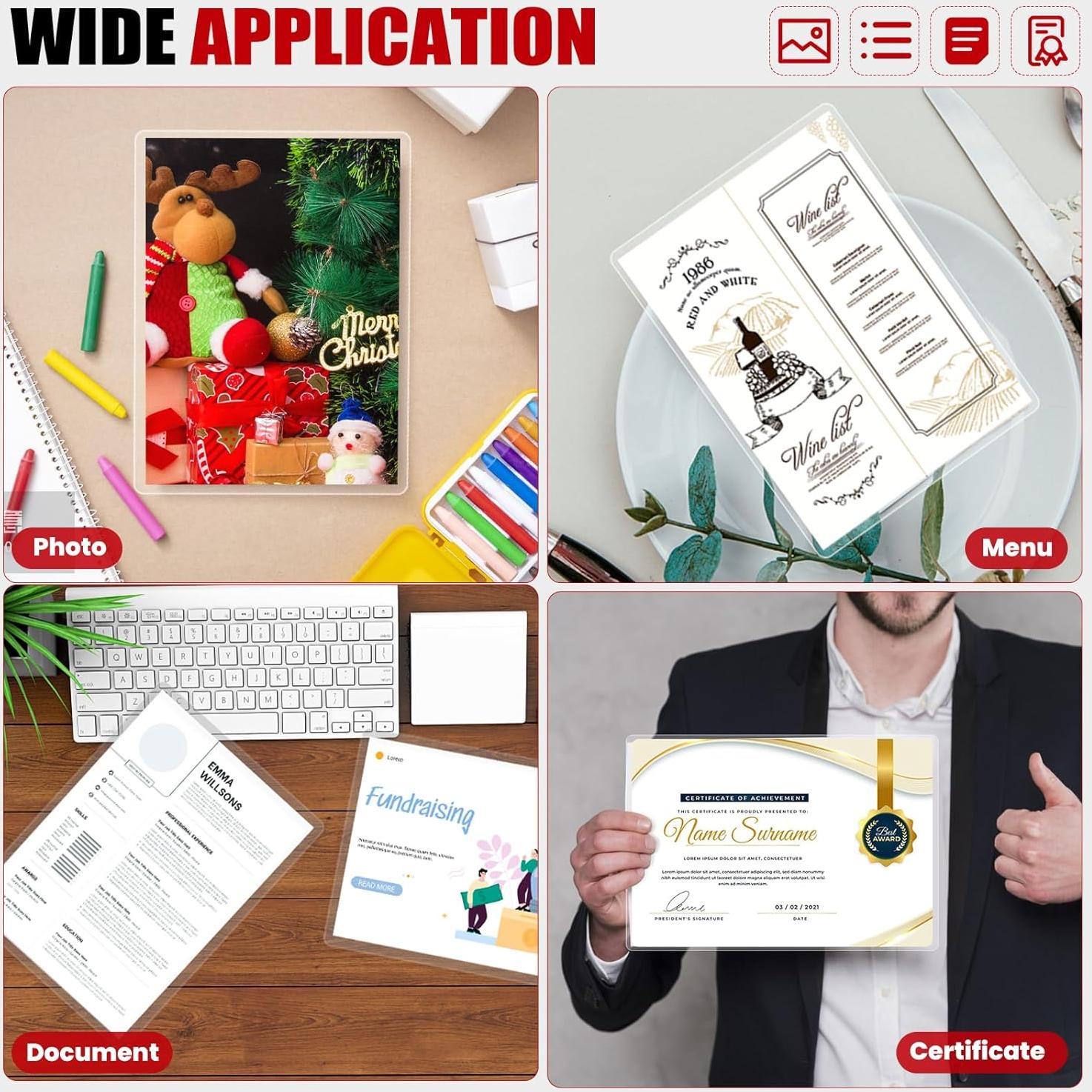 Hojas de Laminado CAREGY 300 Pack 5 Mil 22.86 x 29.21 cm