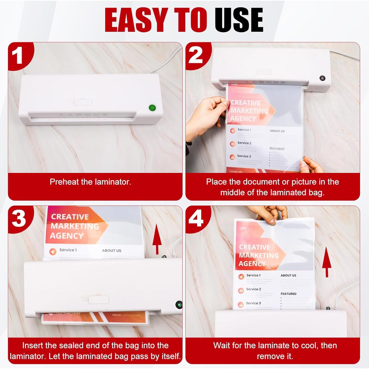 Hojas de Laminado CAREGY 300 Pack 5 Mil 22.86 x 29.21 cm