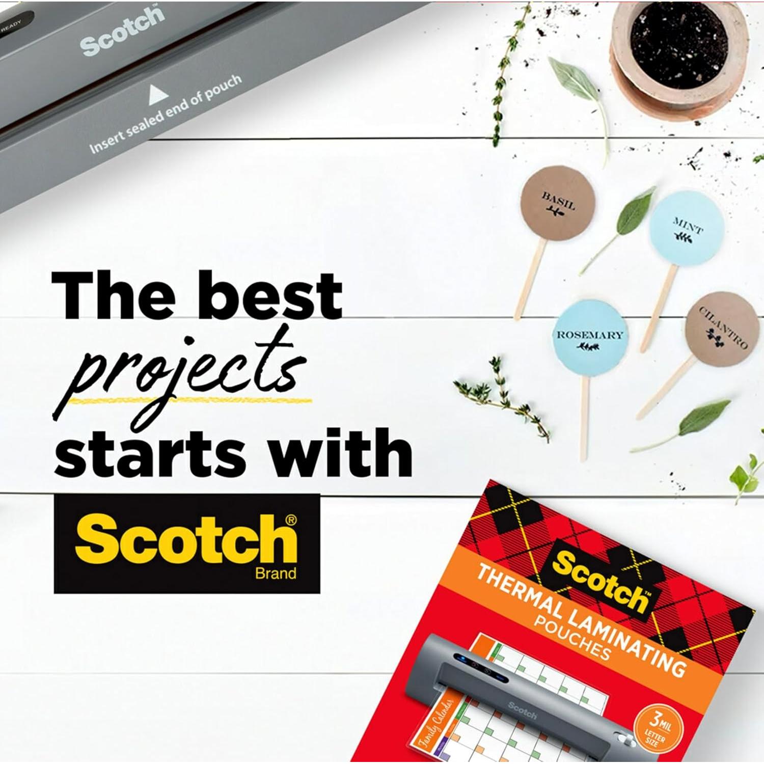 Bolsas de Laminado Térmico Scotch 50 Hojas Carta 22.6x29cm