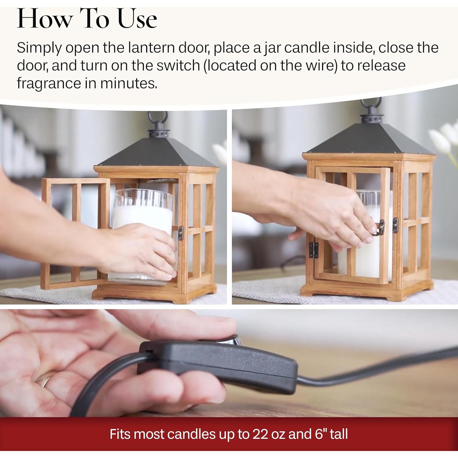 Linterna Calentadora de Velas Candle Warmers Granja Blanca 30.48 cm