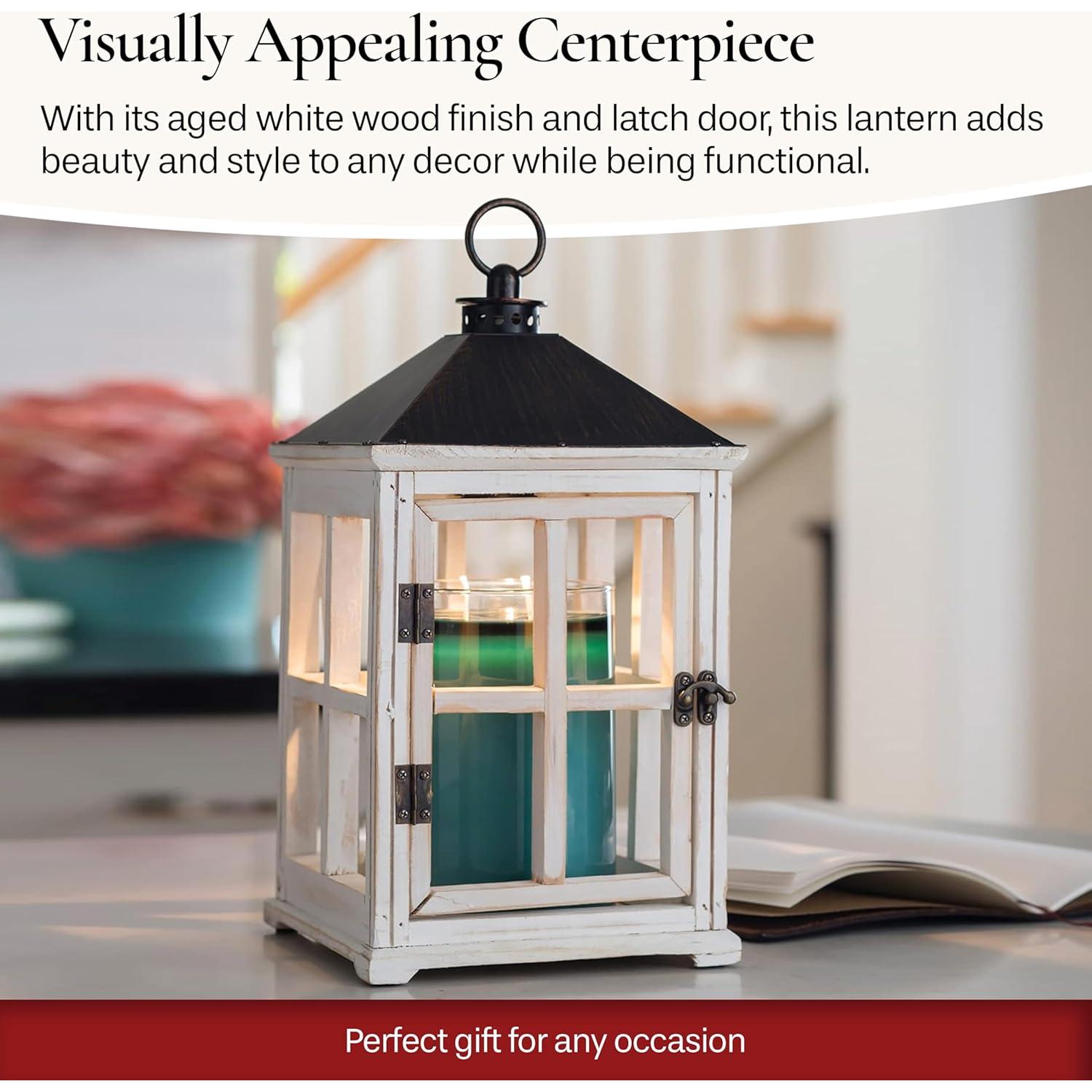 Linterna Calentadora de Velas Candle Warmers Granja Blanca 30.48 cm