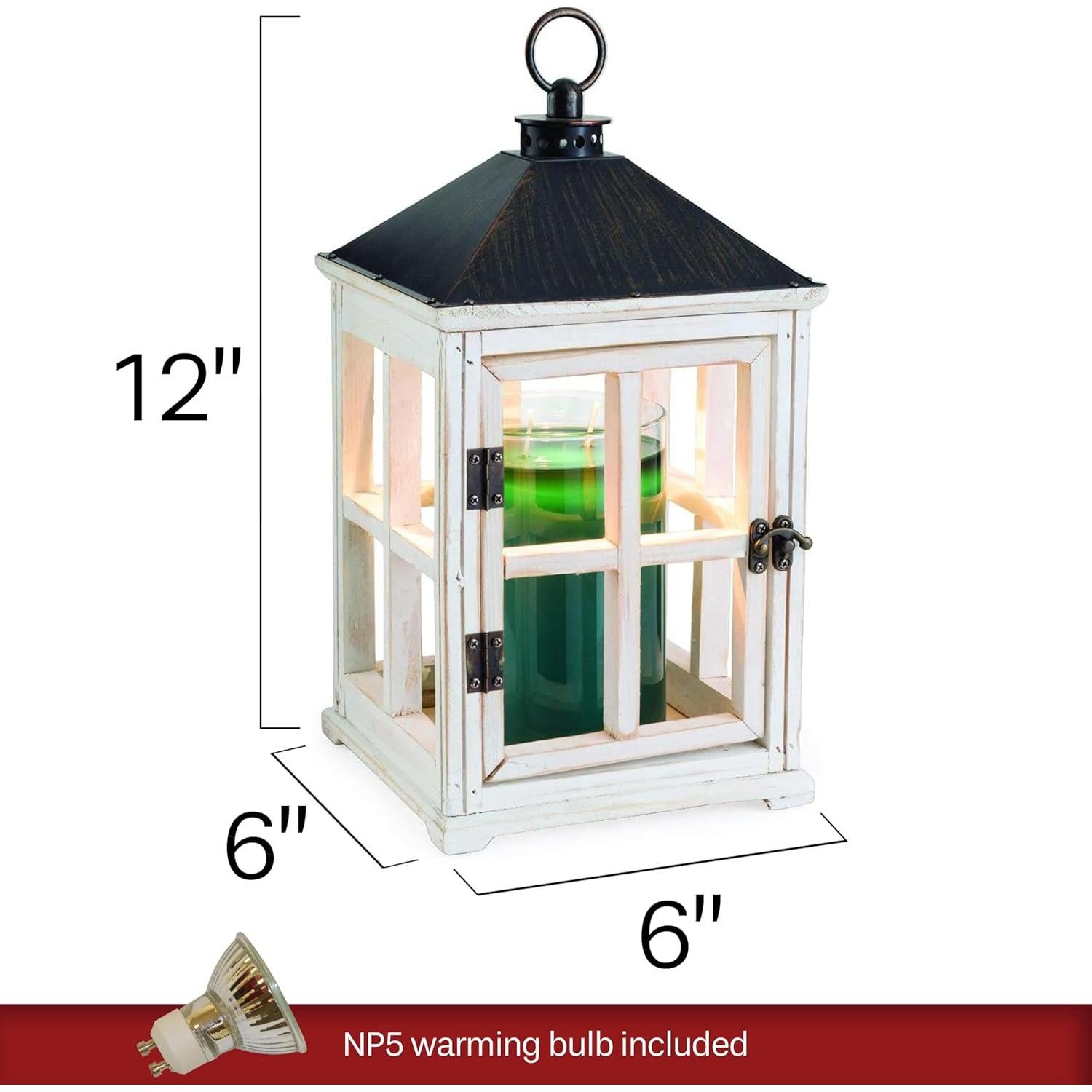 Linterna Calentadora de Velas Candle Warmers Granja Blanca 30.48 cm