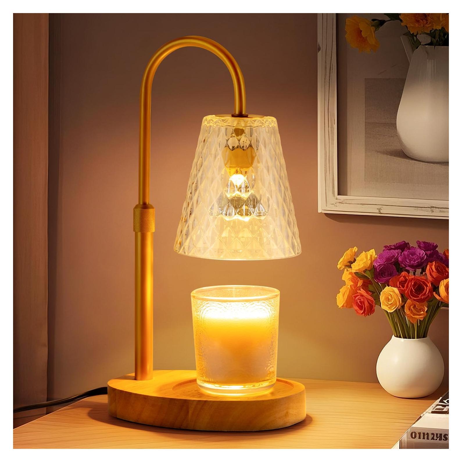 Lámpara Calentadora de Velas PICOTO Dorada con Temporizador