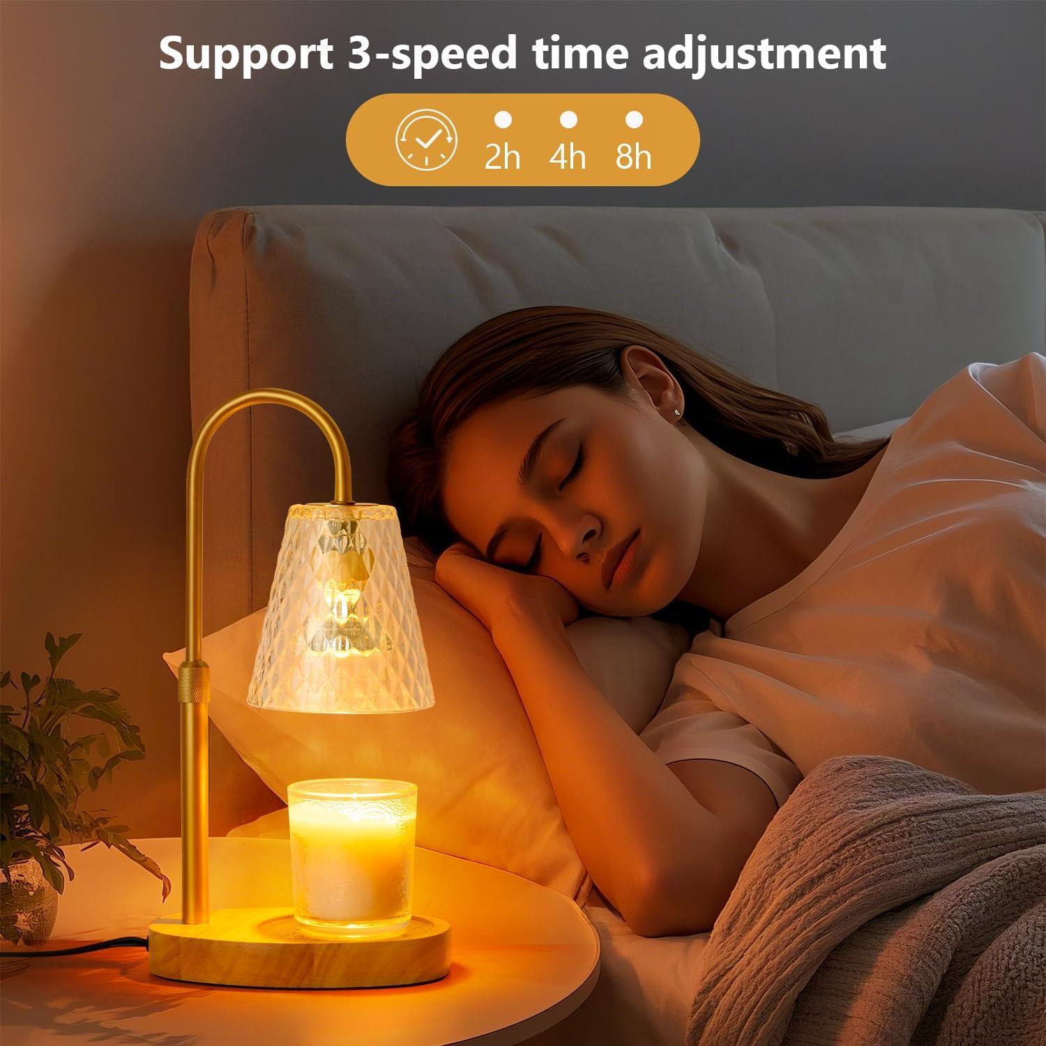 Lámpara Calentadora de Velas PICOTO Dorada con Temporizador