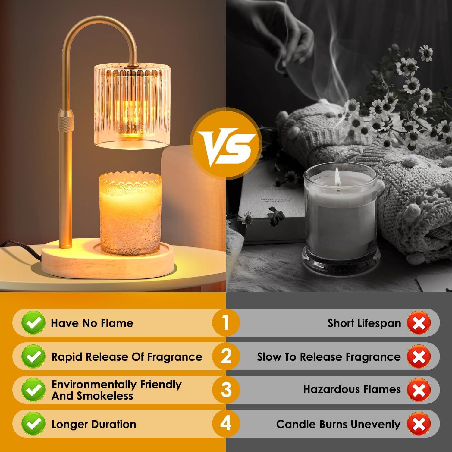 Lámpara Calentadora de Velas YDSP con Temporizador y Altura Ajustable