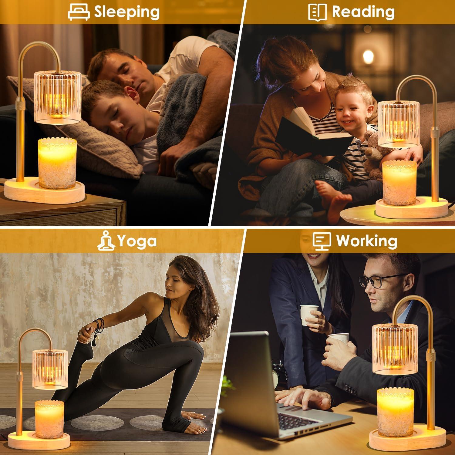 Lámpara Calentadora de Velas YDSP con Temporizador y Altura Ajustable