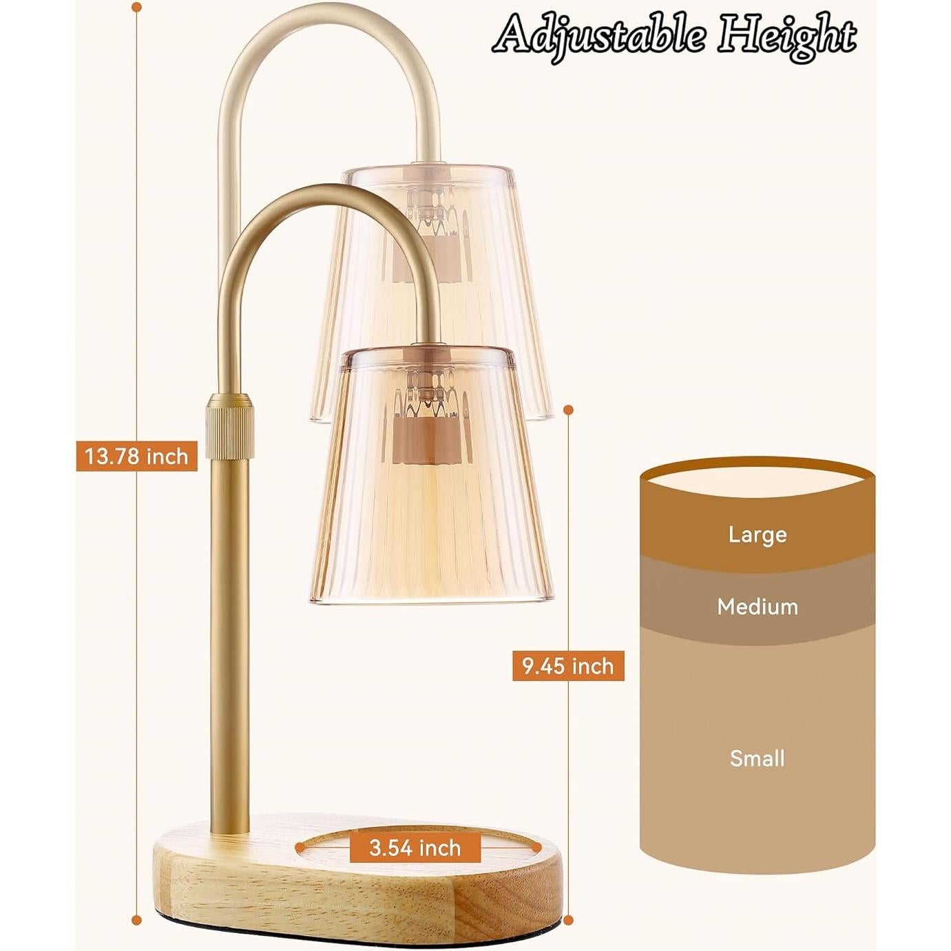 Lámpara Calentadora de Velas Warlisou Ajustable con Temporizador