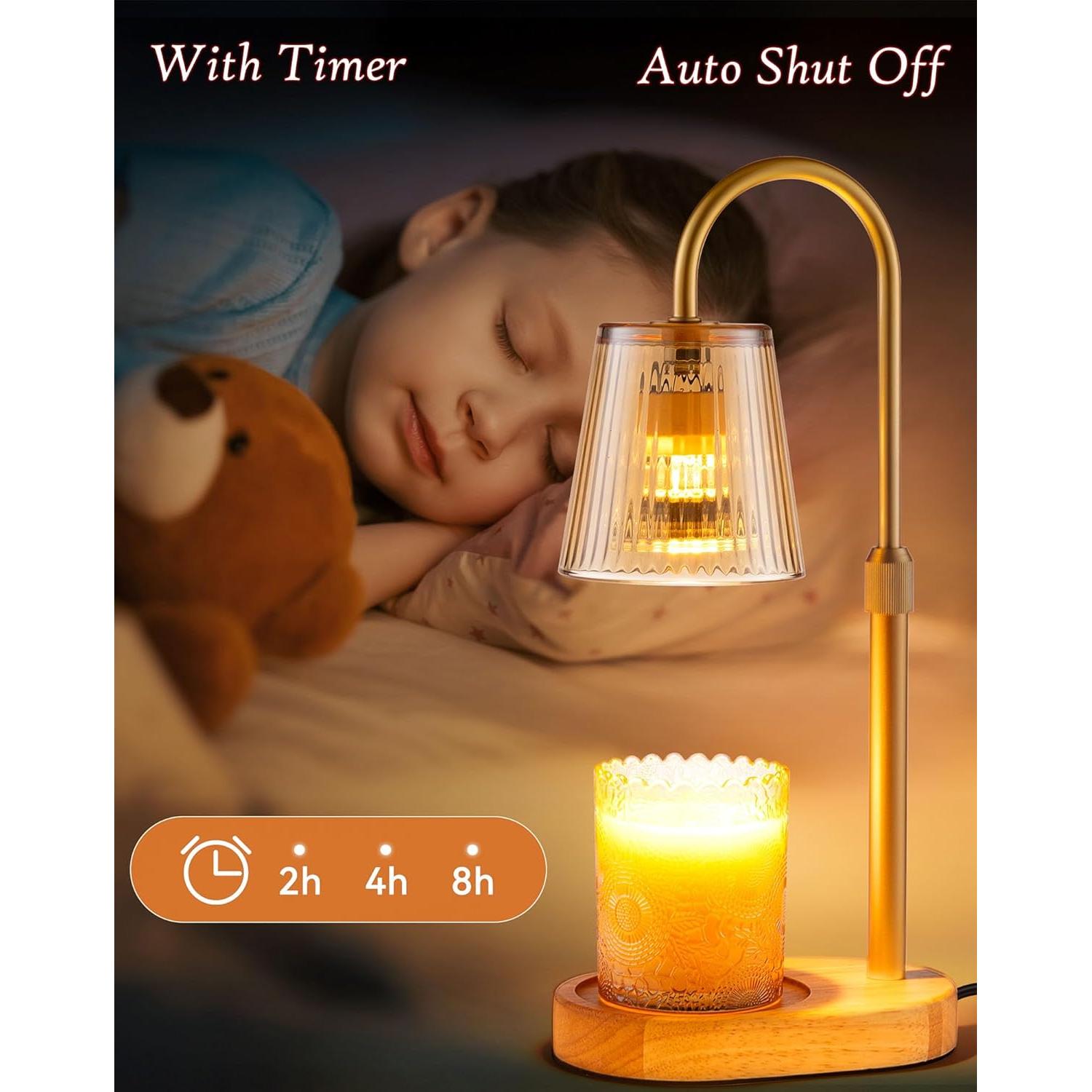 Lámpara Calentadora de Velas Warlisou Ajustable con Temporizador