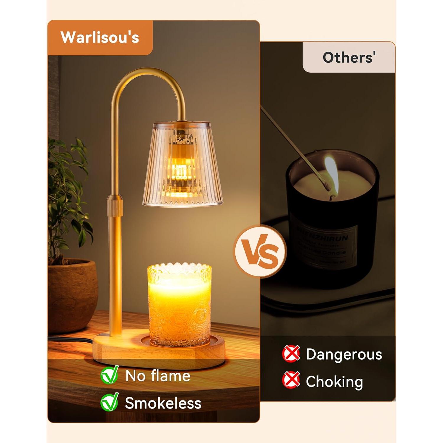 Lámpara Calentadora de Velas Warlisou Ajustable con Temporizador