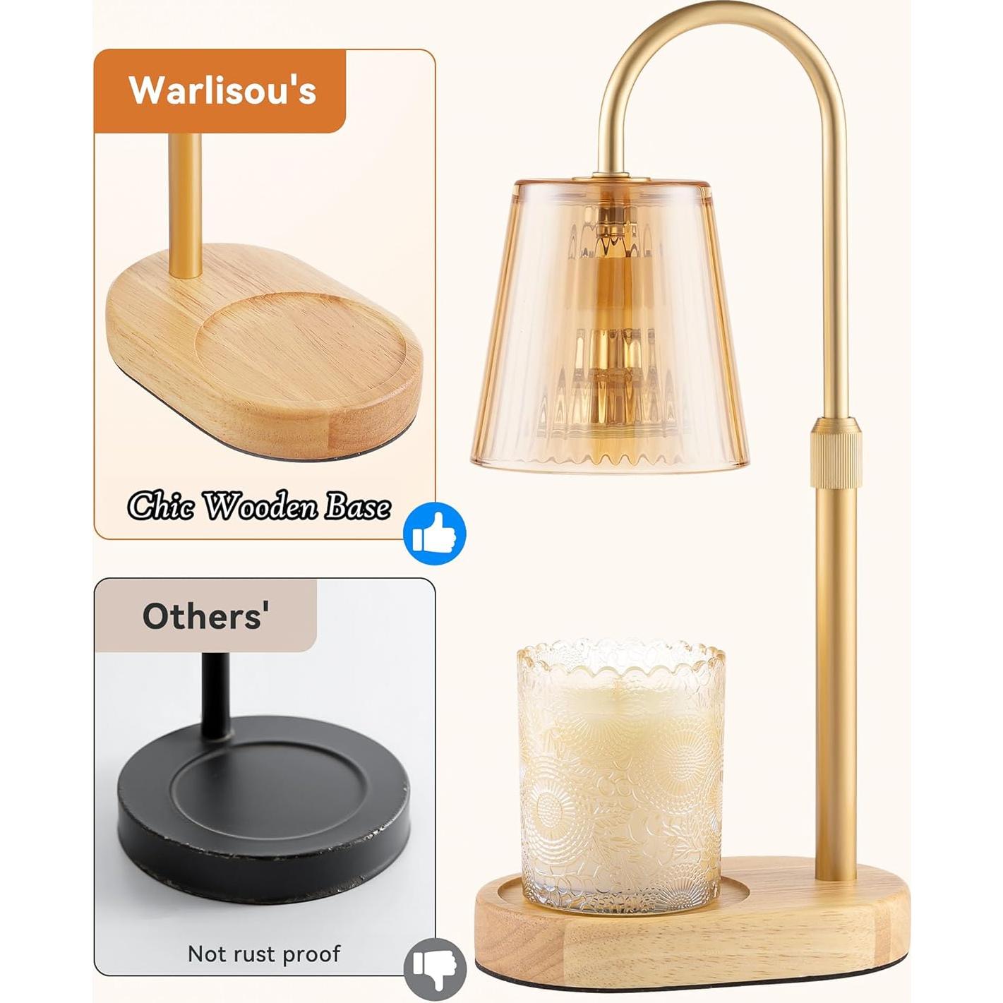 Lámpara Calentadora de Velas Warlisou Ajustable con Temporizador