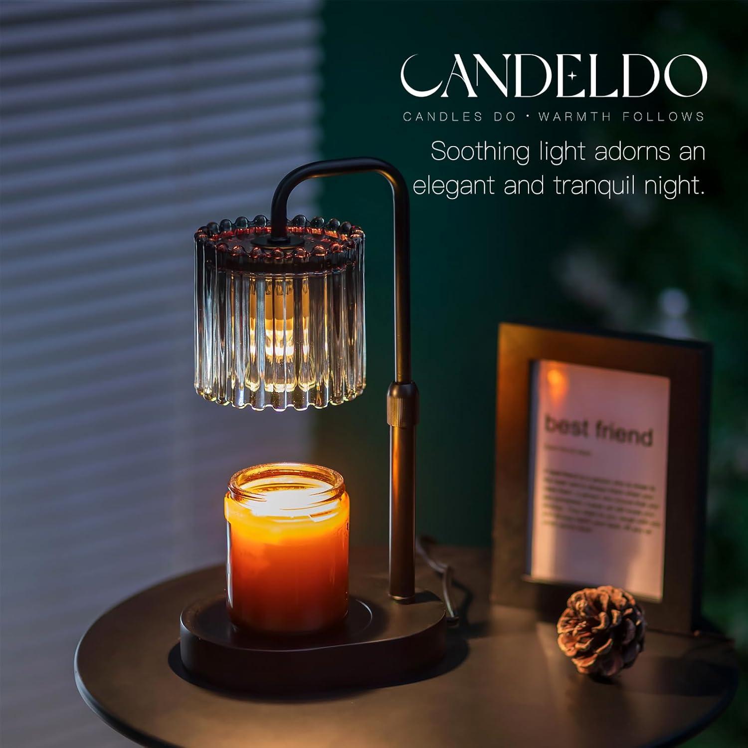 Lámpara Calentadora de Velas Candeldo Gris Humo Ajustable