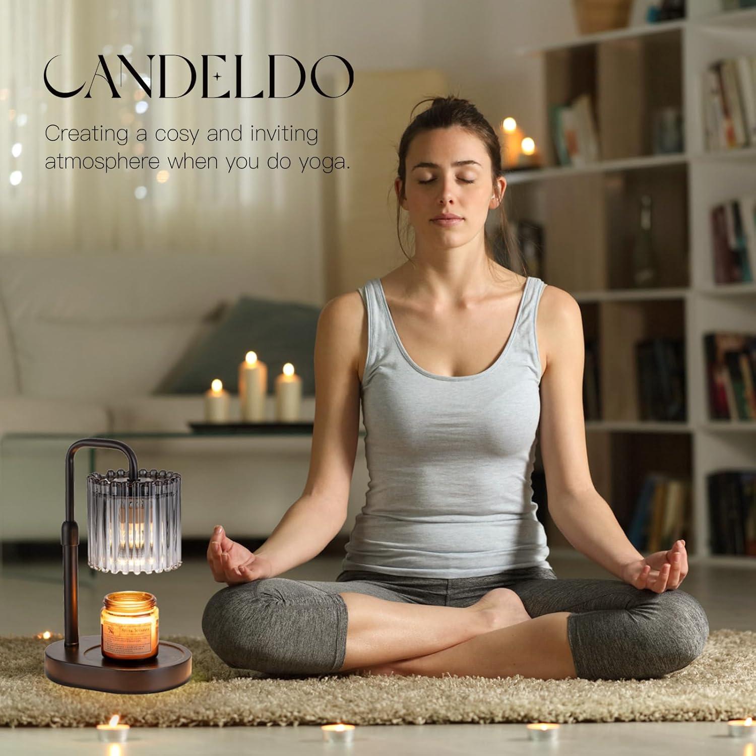Lámpara Calentadora de Velas Candeldo Gris Humo Ajustable