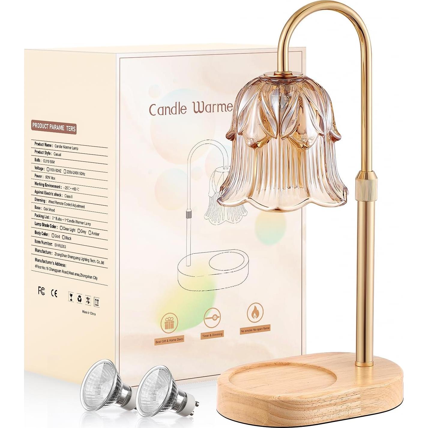 Lámpara Calentadora de Velas Pfxud con Temporizador y Altura Ajustable