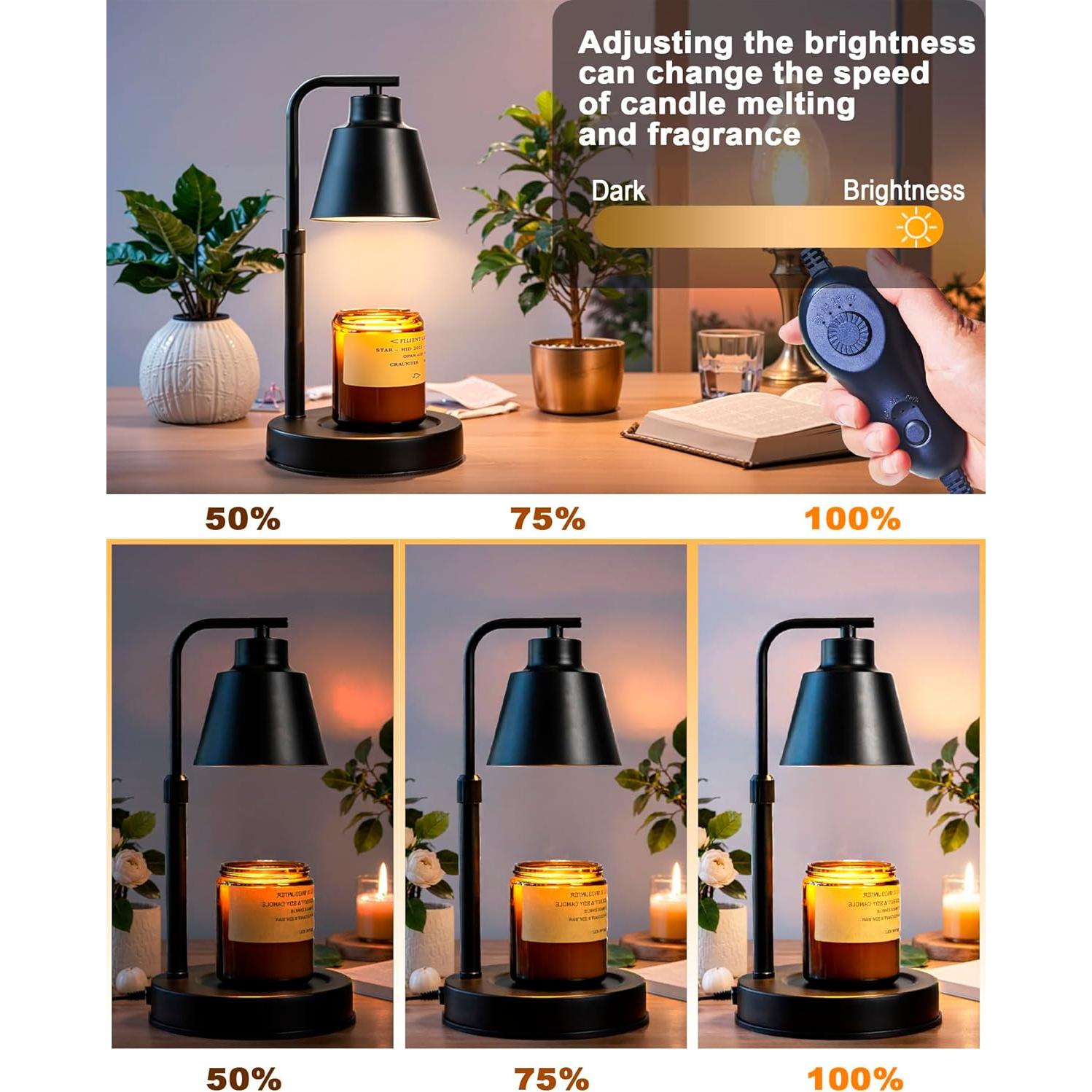 Lámpara Calentadora de Velas HONGZZI Ajustable con Temporizador