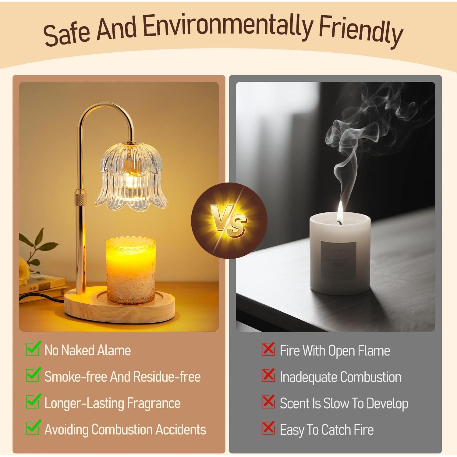 Lámpara Calentadora de Velas YDSP con Temporizador Altura Ajustable