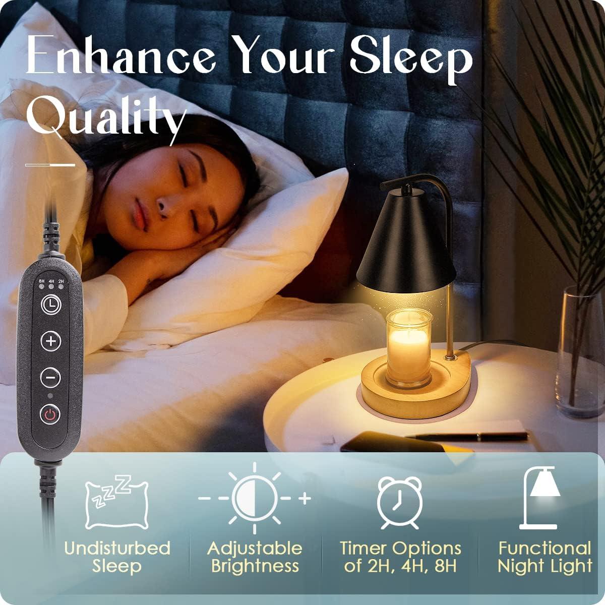 Lámpara Calentadora de Velas Aimoptg Retro con Regulador y Temporizador