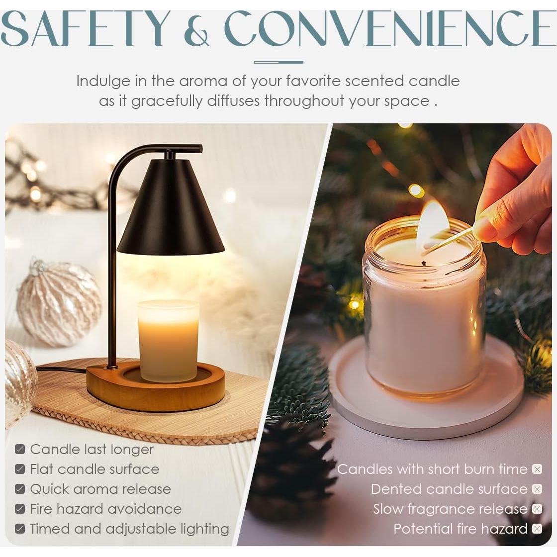 Lámpara Calentadora de Velas Aimoptg Retro con Regulador y Temporizador