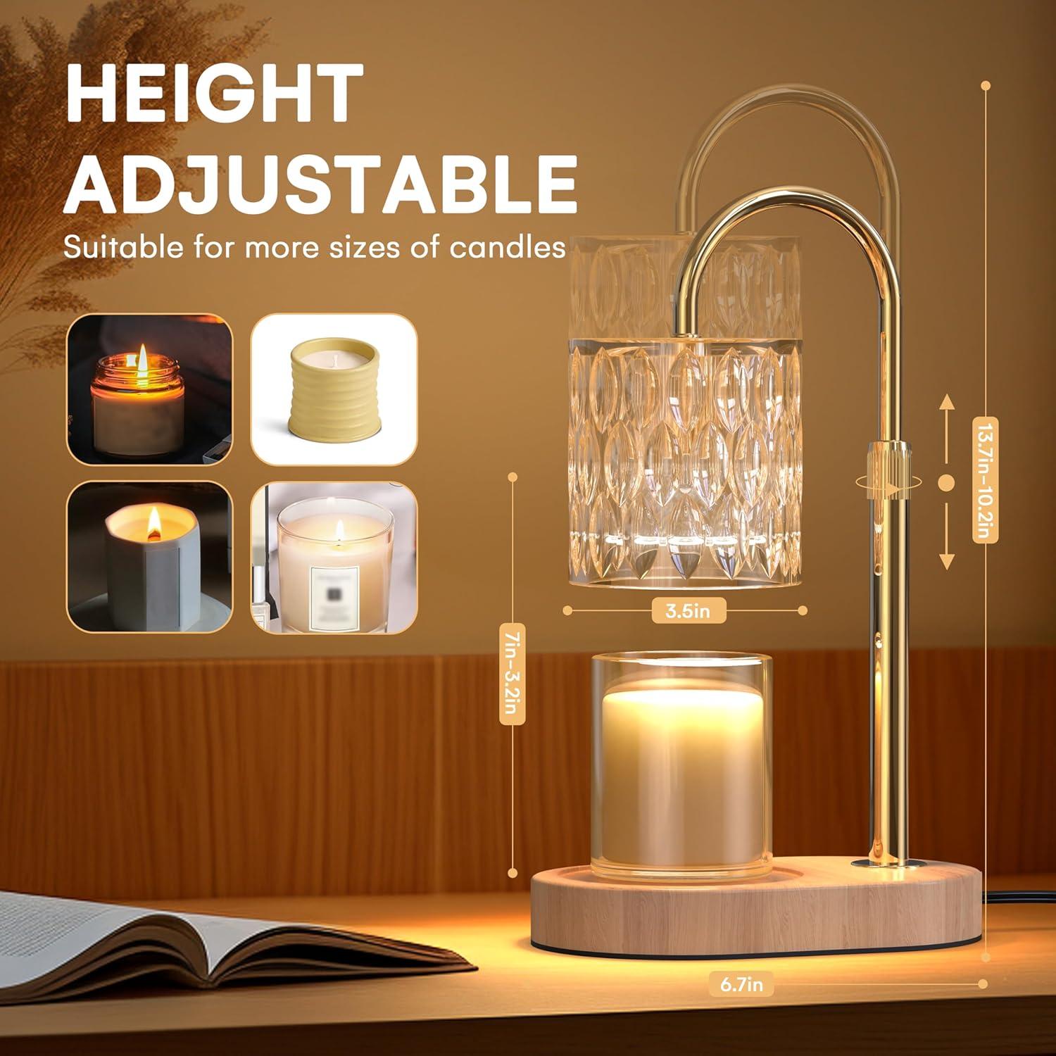 Lámpara Calentadora de Velas DIMFLEXE con Temporizador y Altura Ajustable