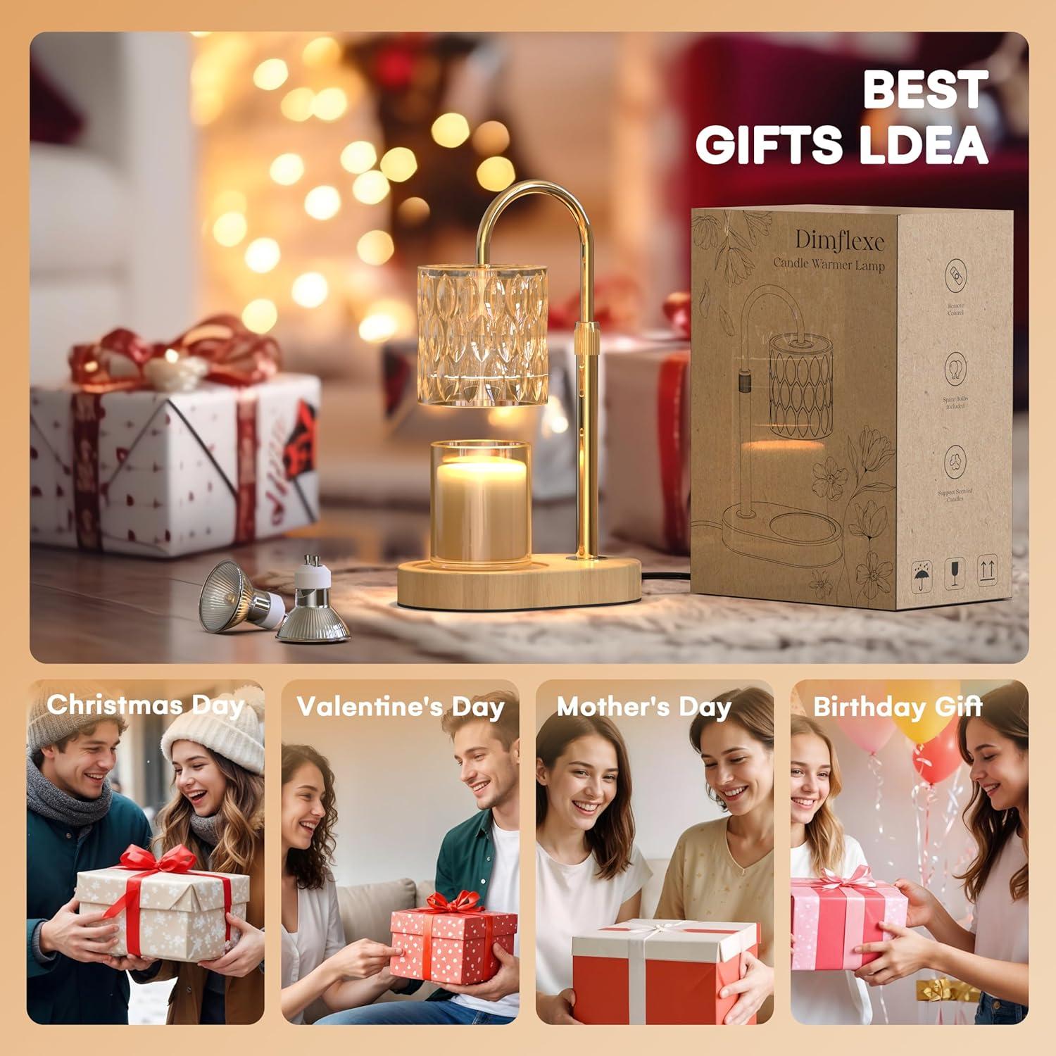 Lámpara Calentadora de Velas DIMFLEXE con Temporizador y Altura Ajustable