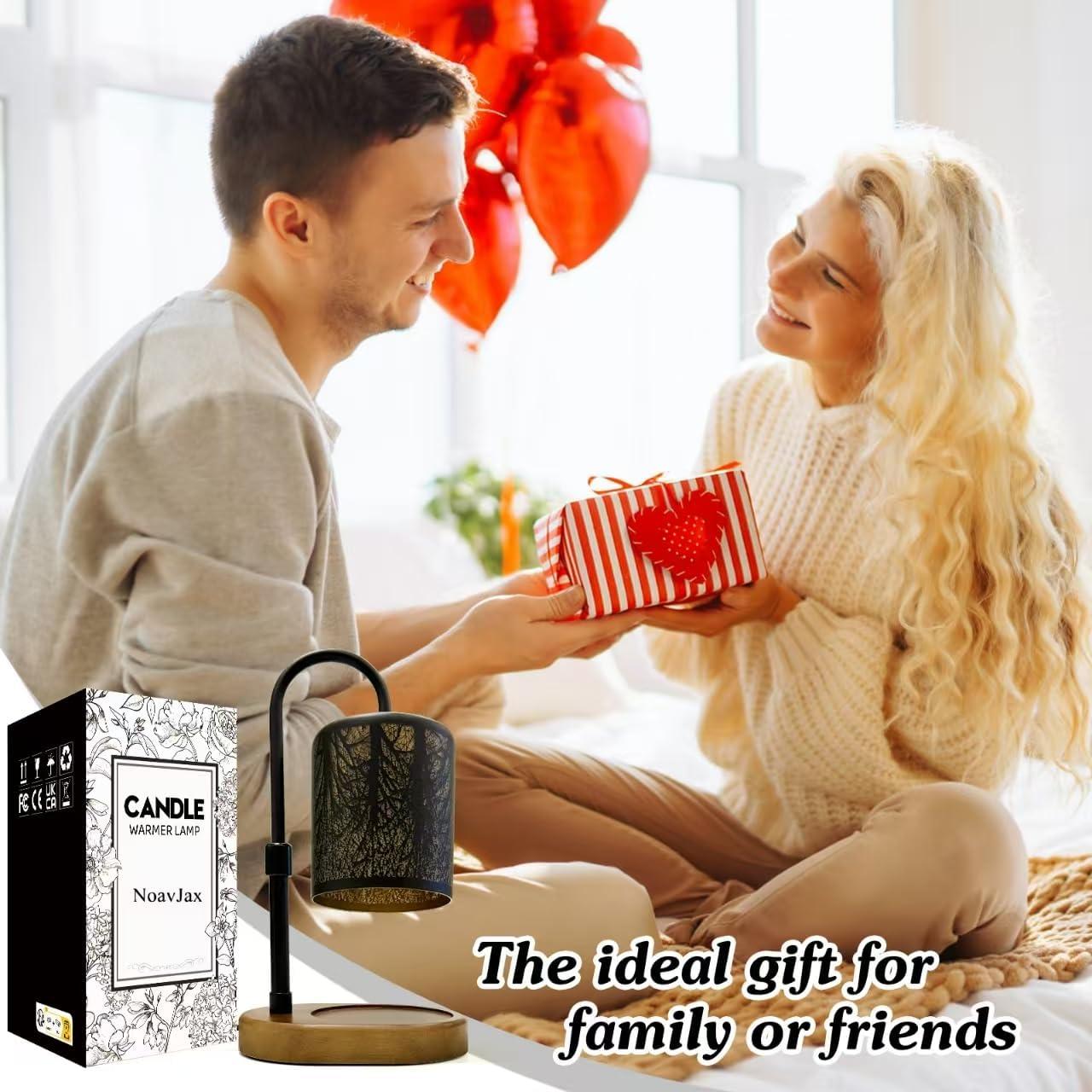 Calentador de Velas Eléctrico NoavJax Hoja Negra con Temporizador