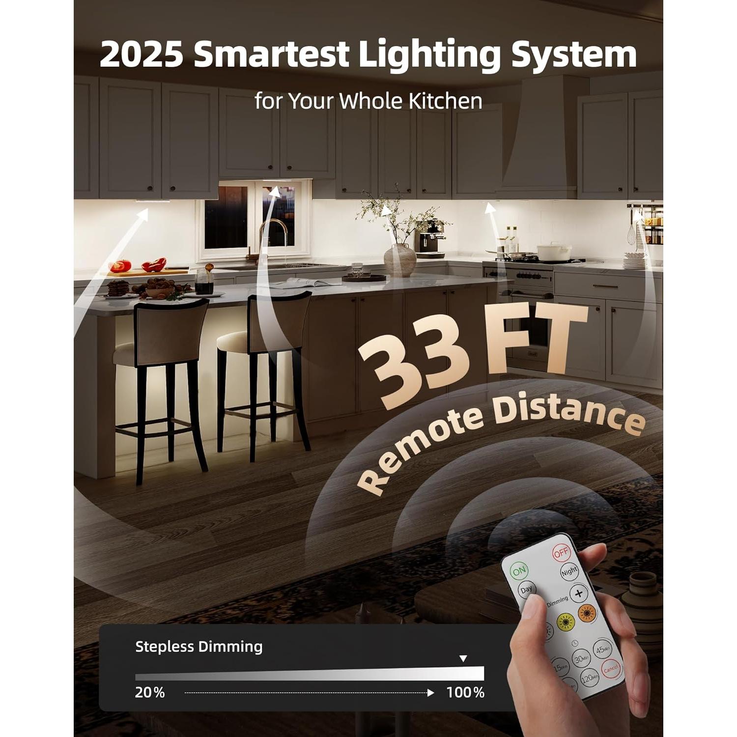 EZVALO 5 Pack Luces Bajo Gabinete Inalámbricas 10" con Sensor