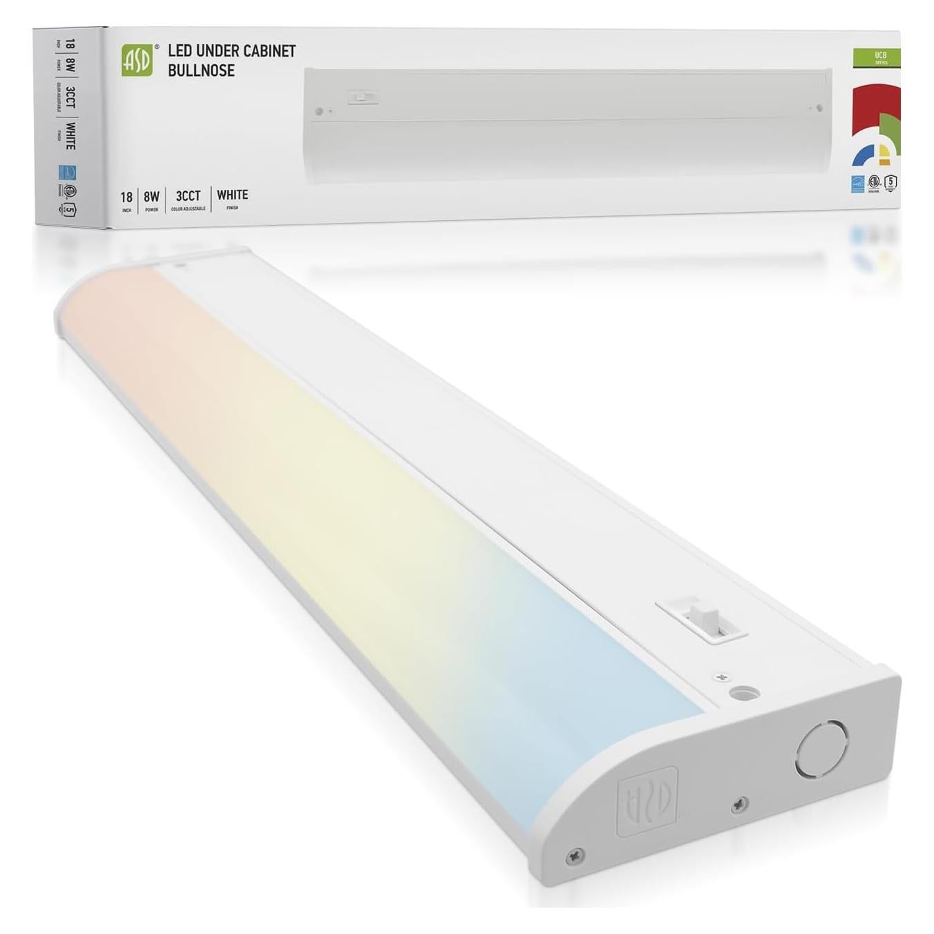 Iluminación LED Bajo Mueble ASD 45.72 cm 8W Dimmable 3000K-5000K