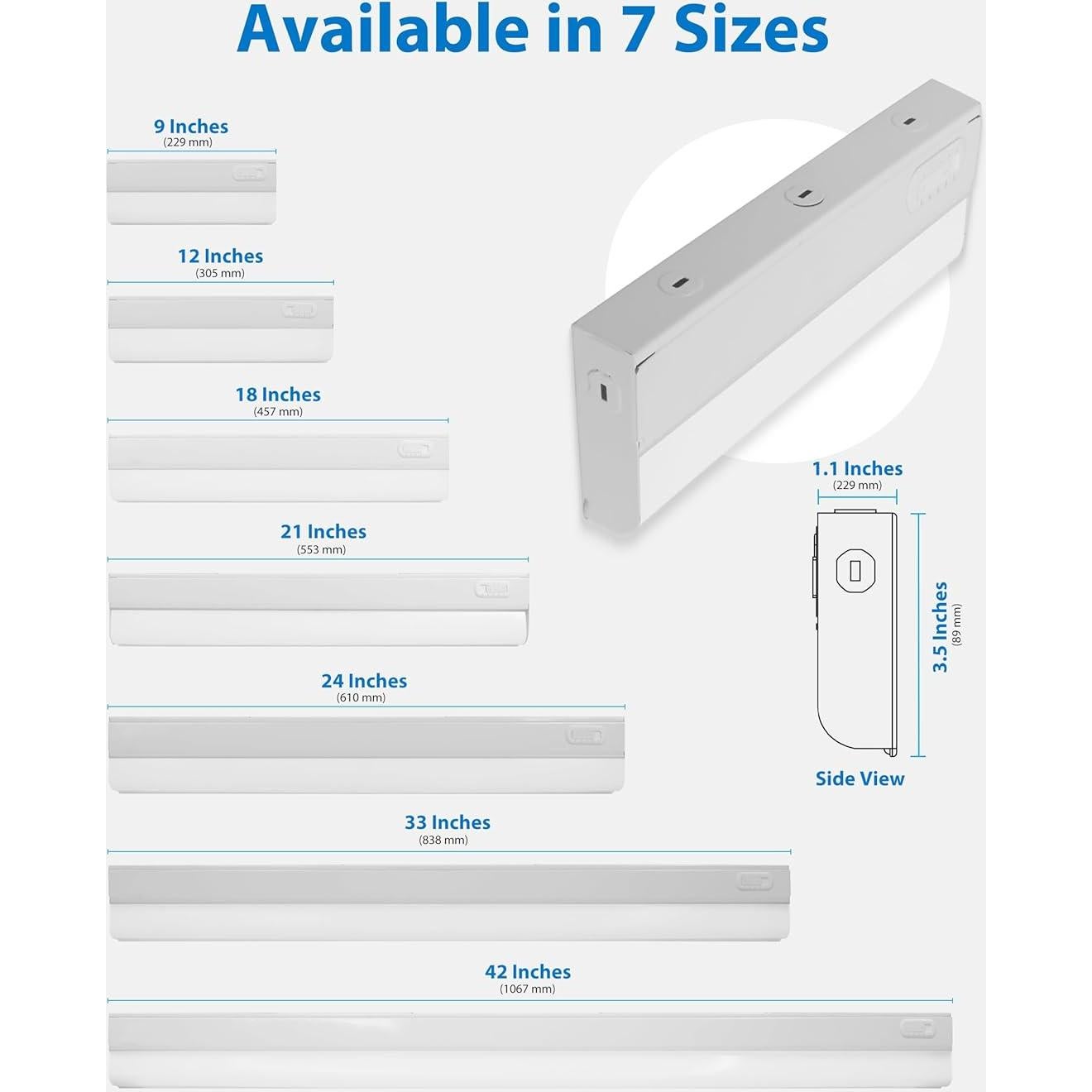 Luz LED 9" Nicor UCB1 Cableada Regulable 5W 350 Lúmenes
