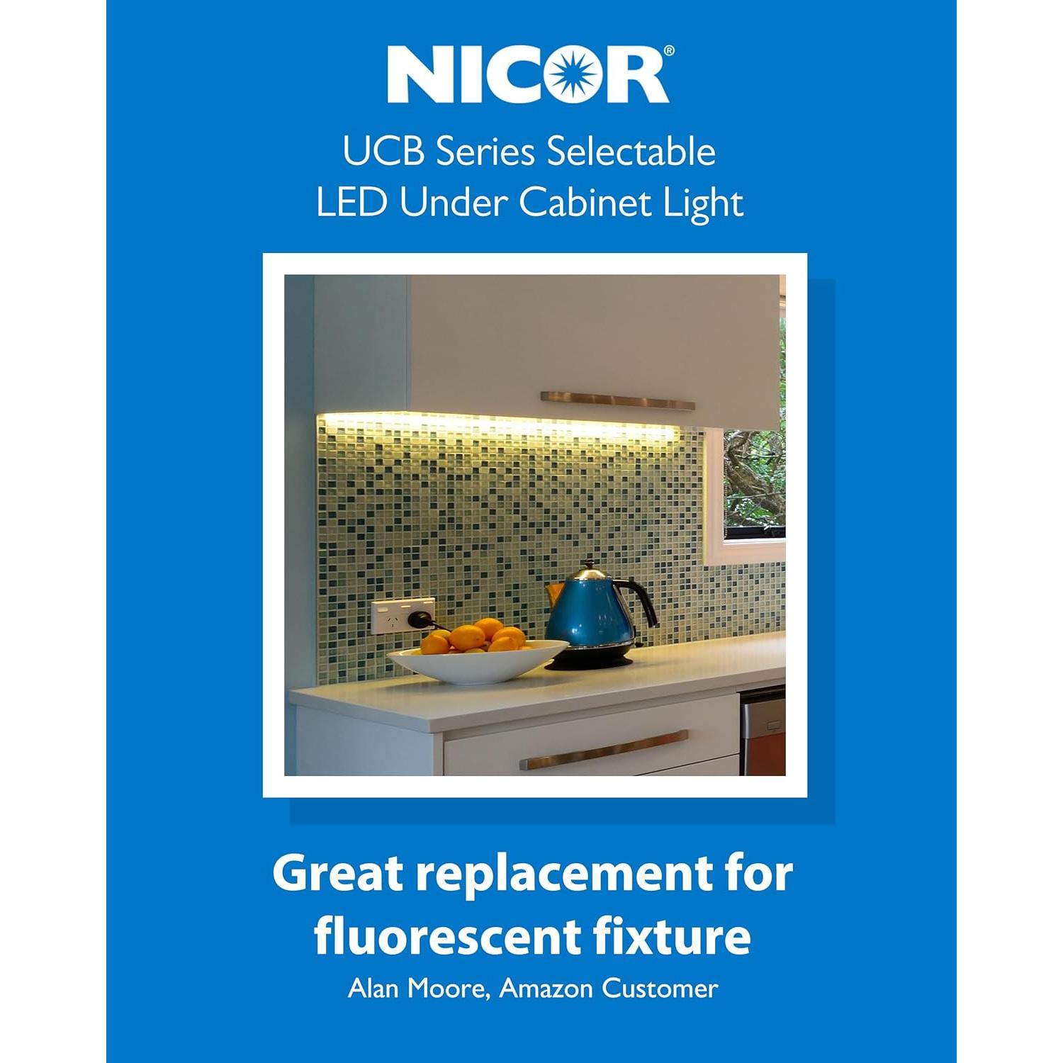 Luz LED 9" Nicor UCB1 Cableada Regulable 5W 350 Lúmenes