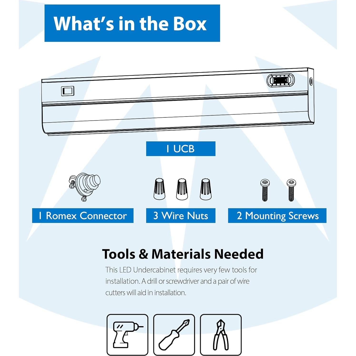 Luz LED 9" Nicor UCB1 Cableada Regulable 5W 350 Lúmenes
