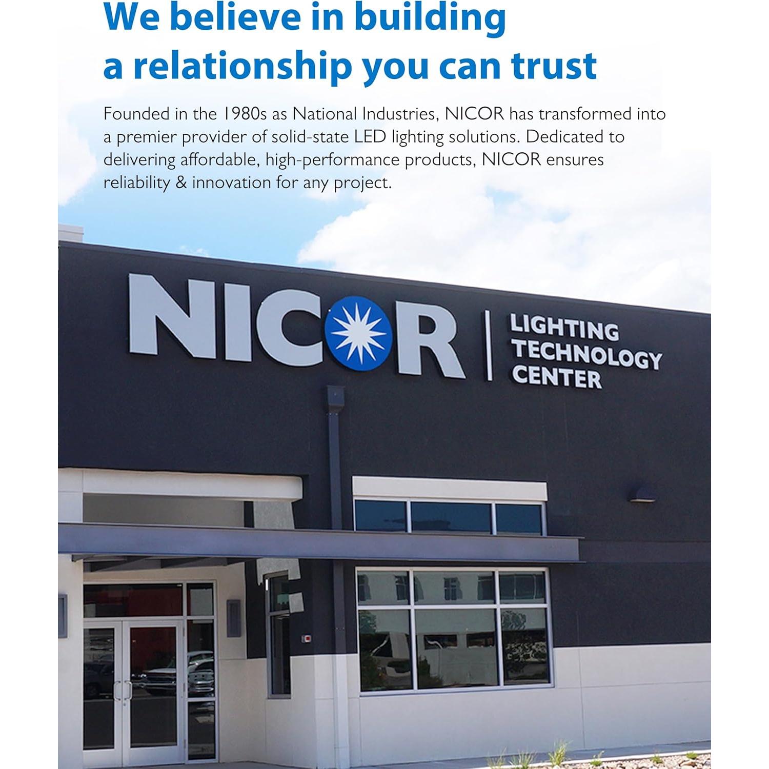 Luz LED 9" Nicor UCB1 Cableada Regulable 5W 350 Lúmenes