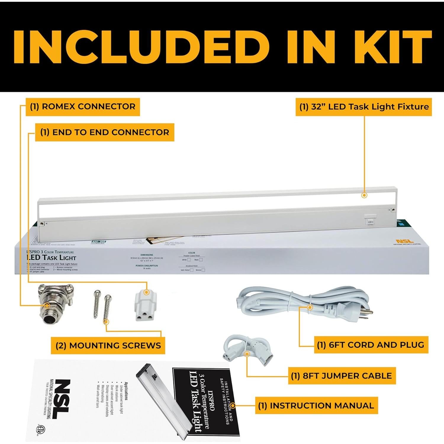 Iluminación LED Bajo Gabinete NSL 81.28 cm Regulable Blanco