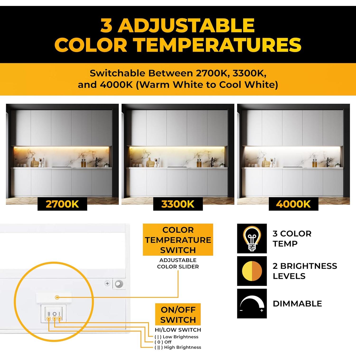 Iluminación LED Bajo Gabinete NSL 81.28 cm Regulable Blanco