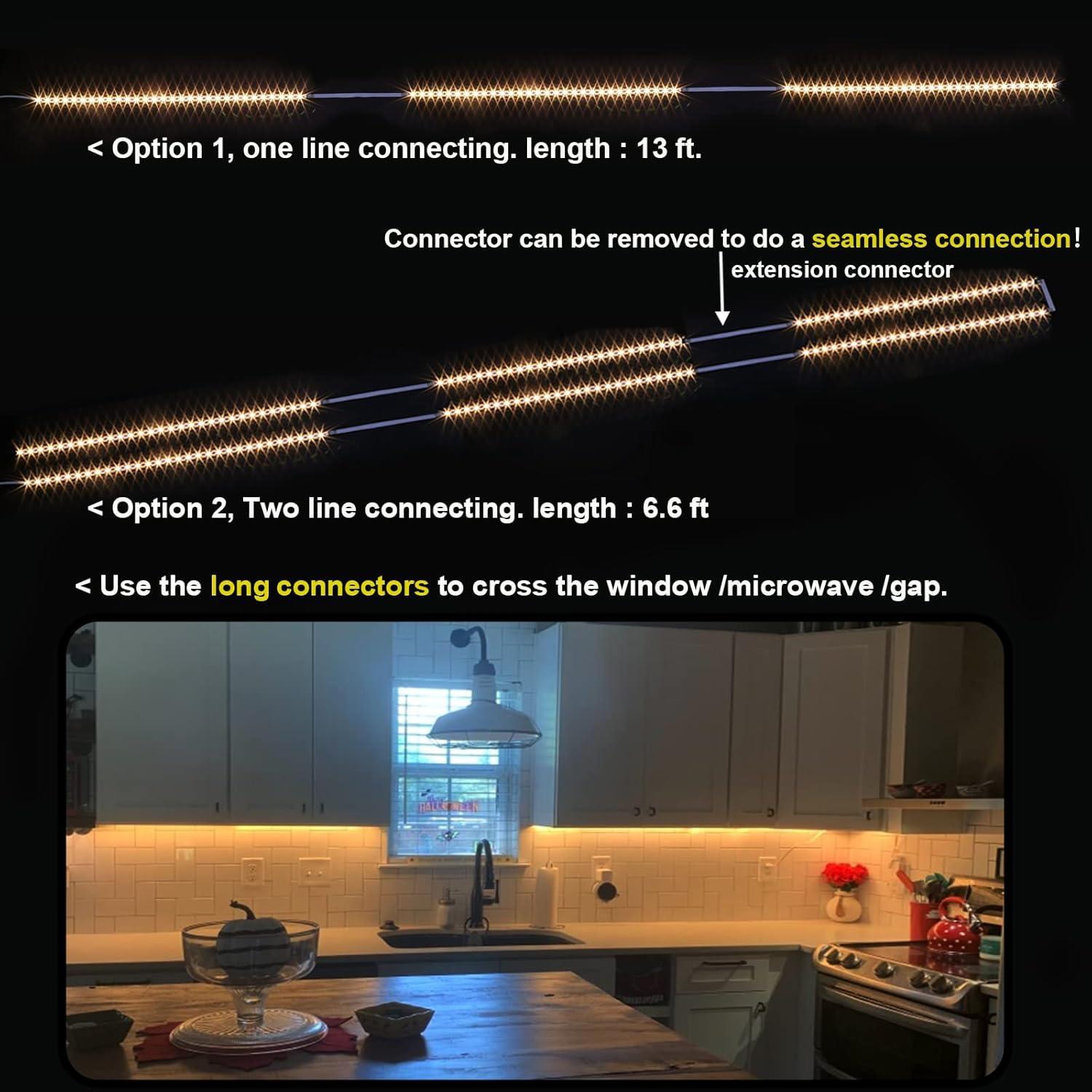 Iluminación Bajo Gabinete WOBANE 8PCS LED Tira 2700K Regulable