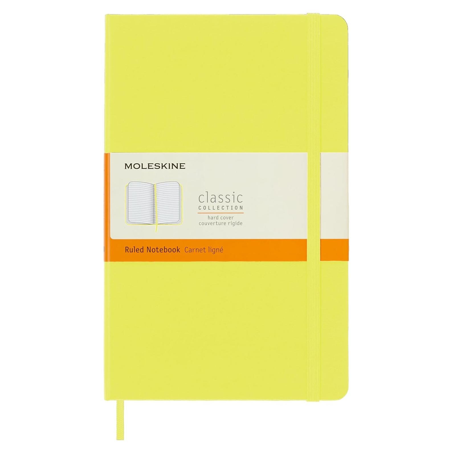 Cuaderno Moleskine Clásico Tapa Dura Grande Rayado Amarillo 240 Páginas