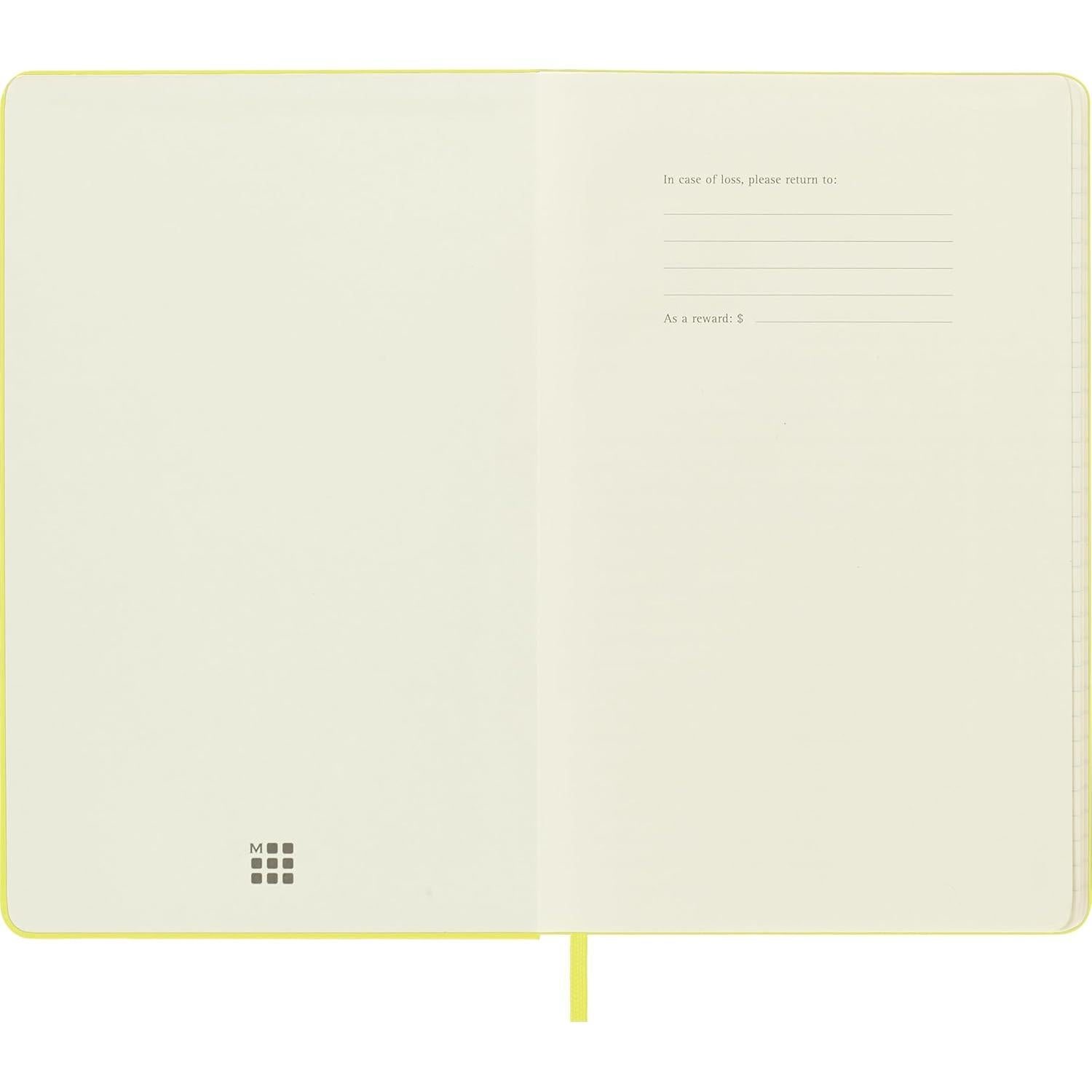 Cuaderno Moleskine Clásico Tapa Dura Grande Rayado Amarillo 240 Páginas