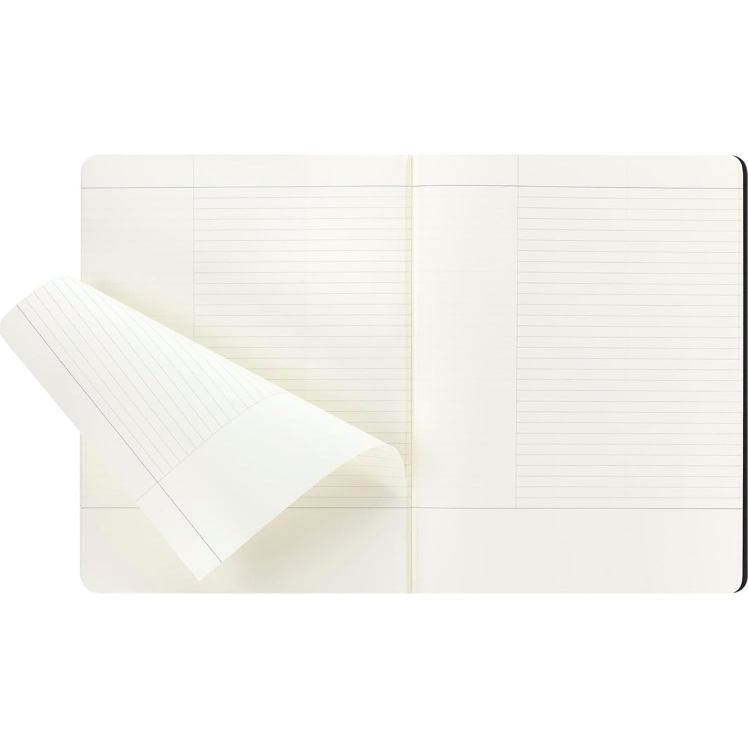 Cuaderno Moleskine Cahier Tapa Blanda Grande Rayado Negro Rojo