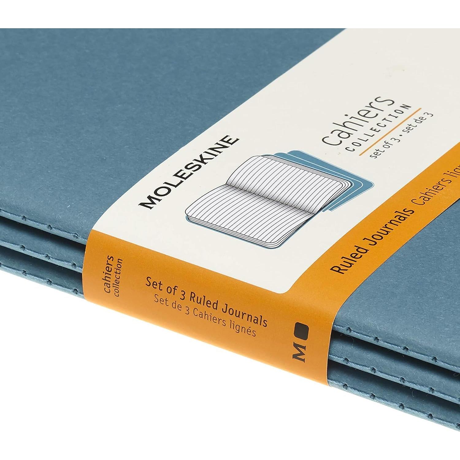 Cuaderno Moleskine Cahier Grande Azul Brisk 80 Páginas