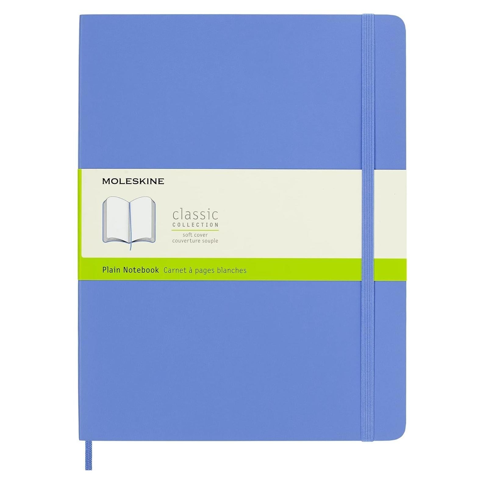 Cuaderno Moleskine Clásico Tapa Blanda XL Liso Azul 192 Páginas