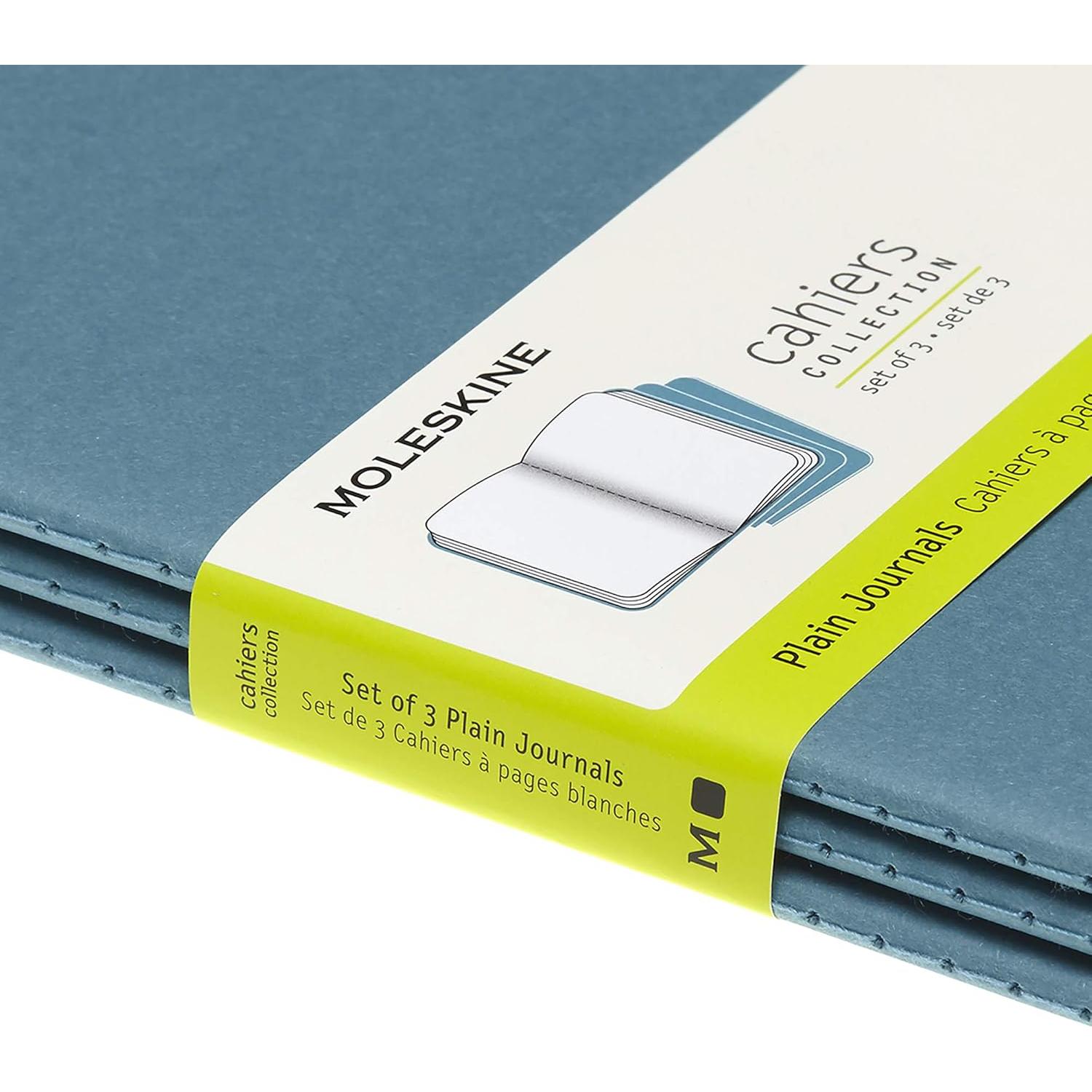 Cuaderno Moleskine Cahier Grande Liso Negro Juego de 3