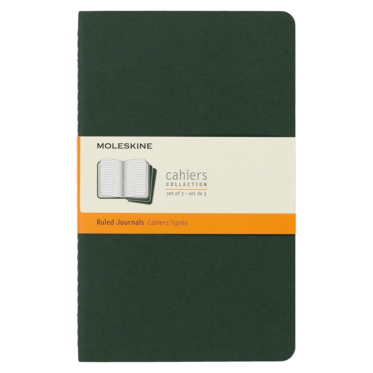 Cuadernos Moleskine Cahier Tapa Blanda Grande Verde Set 3