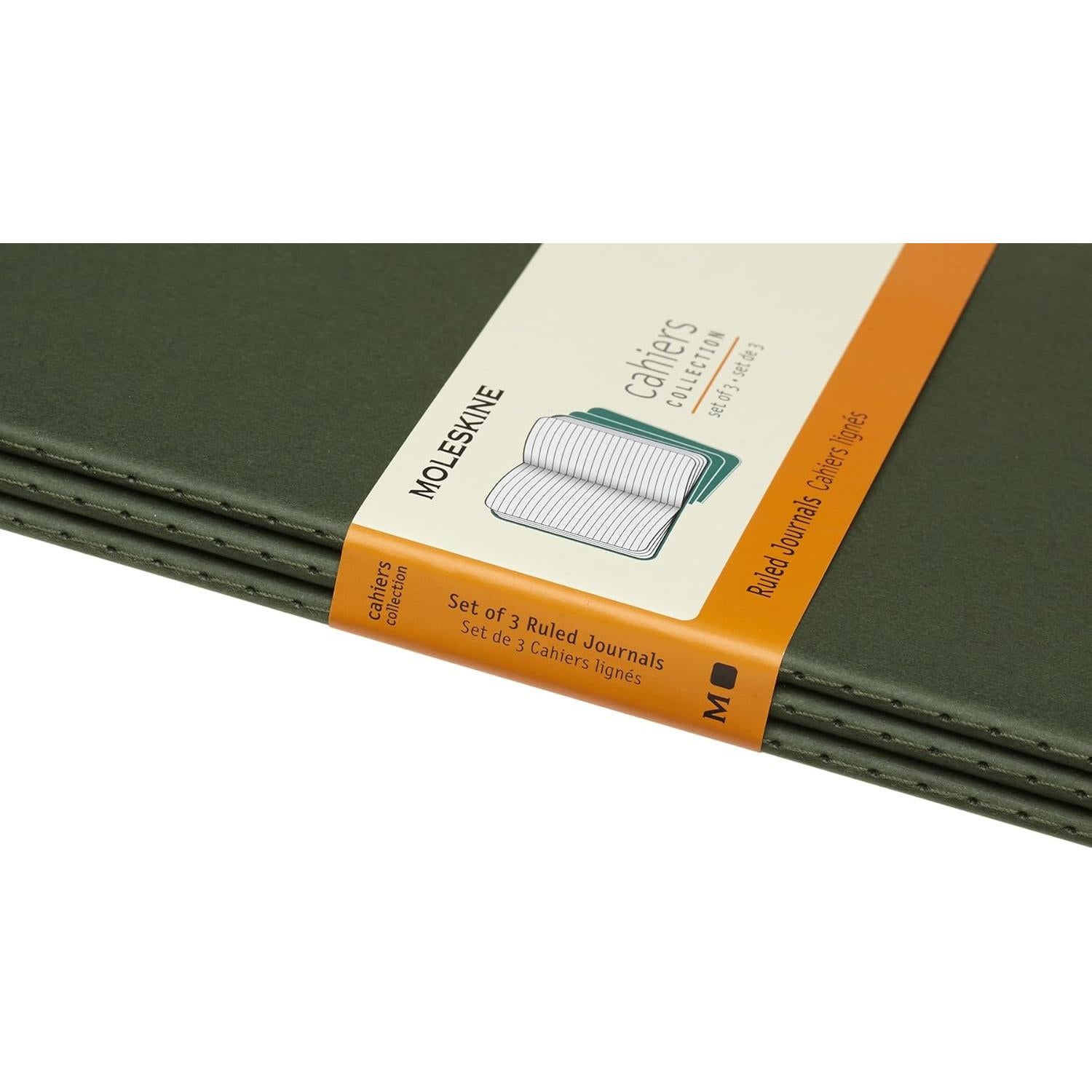 Cuadernos Moleskine Cahier Tapa Blanda Grande Verde Set 3
