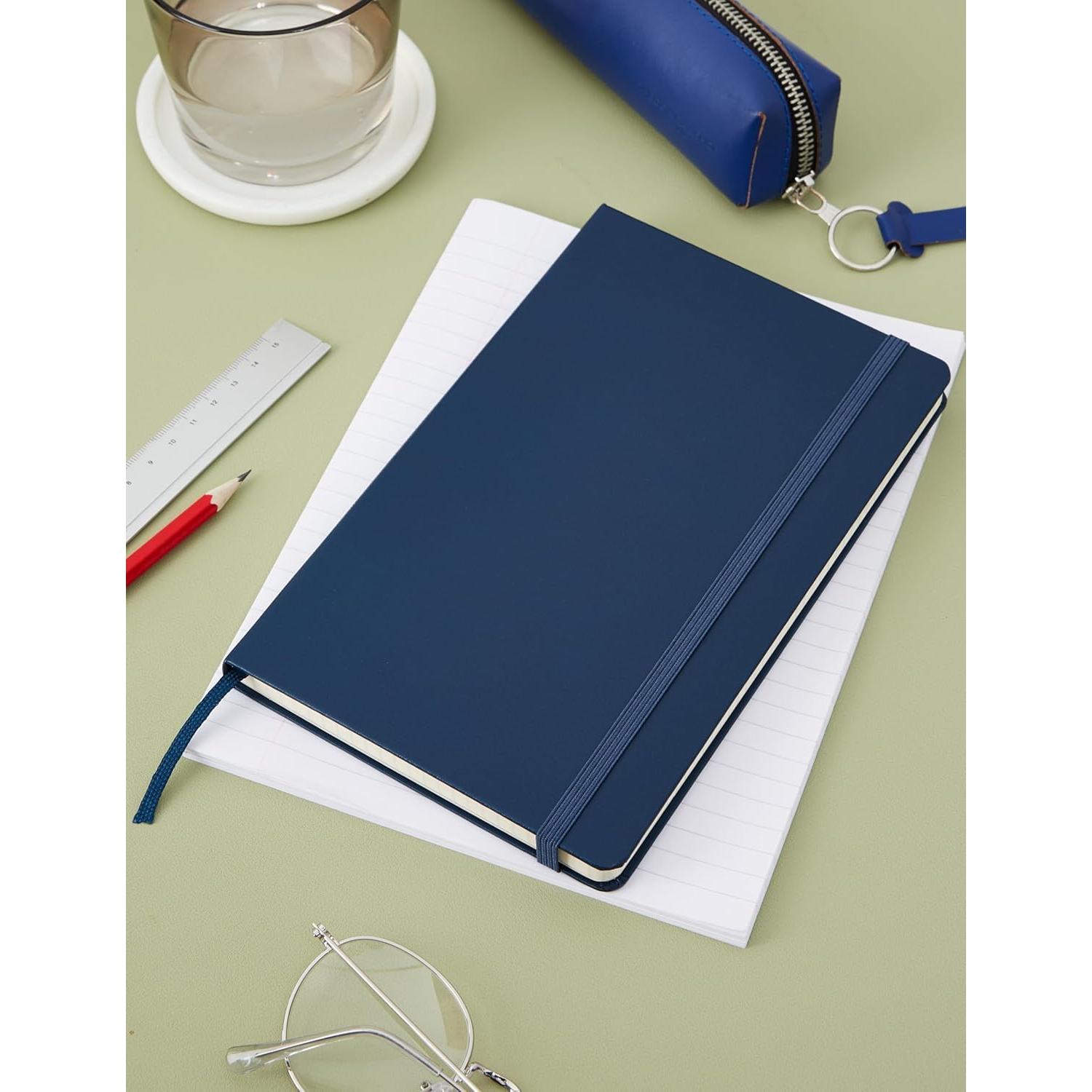 Cuaderno Clásico Moleskine Tapa Dura Grande Azul Zafiro 240 Páginas
