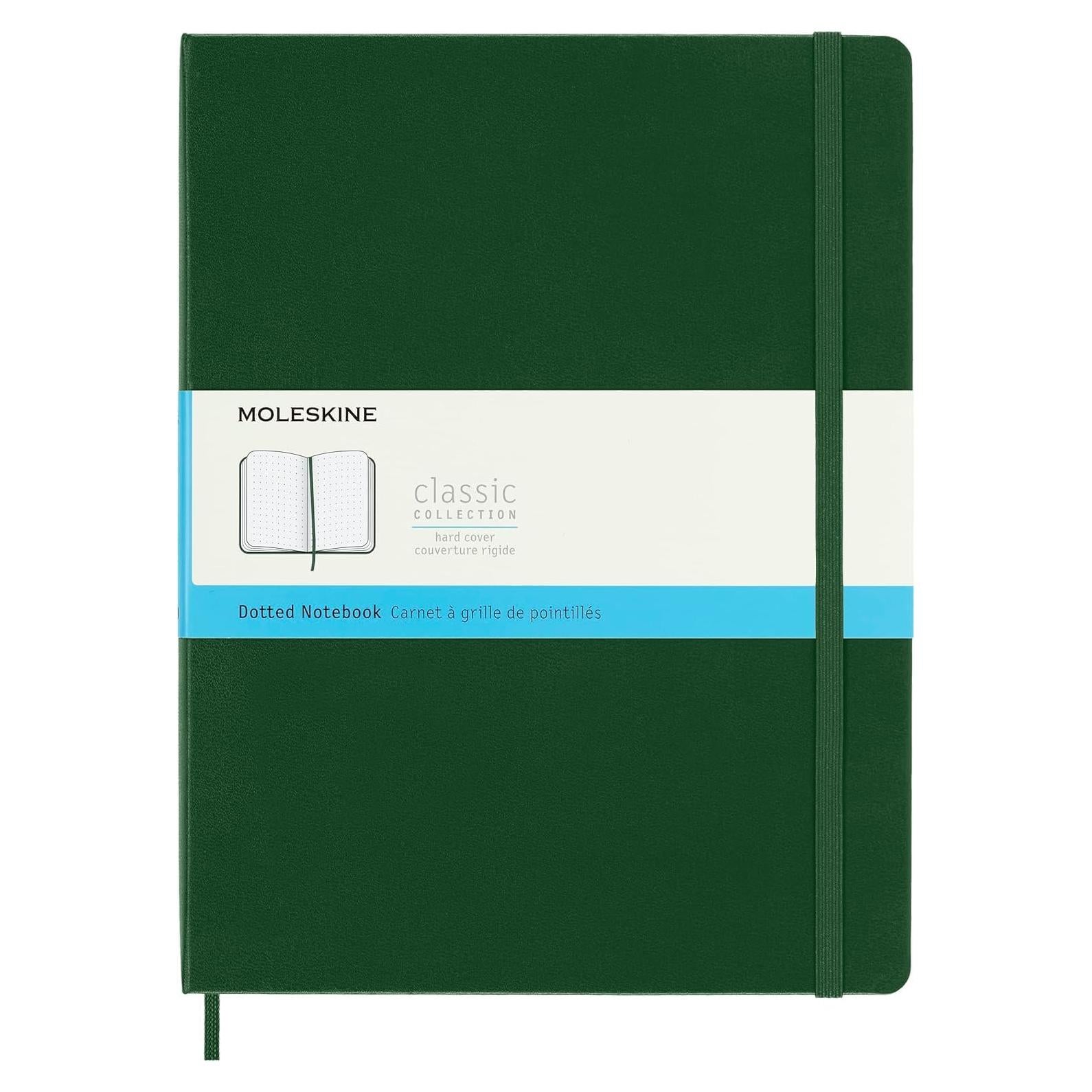 Cuaderno Moleskine XL Punteado Verde Mirtillo Tapa Dura A4