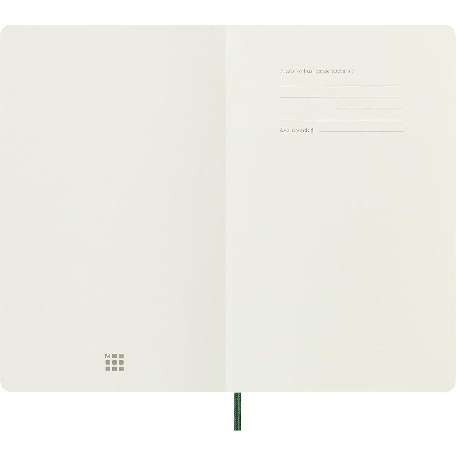 Cuaderno Moleskine Grande Punteado Verde Mirtillo 192 Páginas