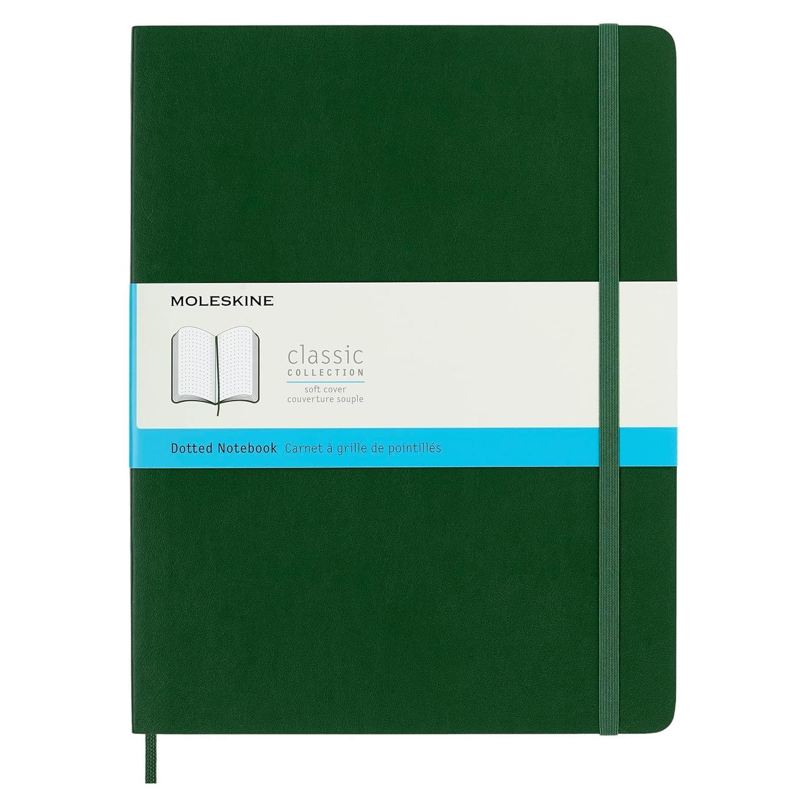Cuaderno Moleskine Clásico XL Punteado Verde Mirtillo 192 Páginas