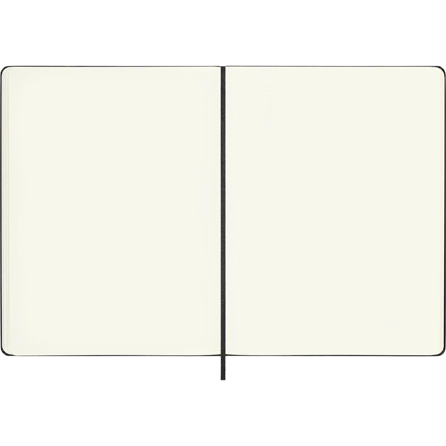 Cuaderno Moleskine Clásico Extra Grande Negro Sin Pautas 19x25cm